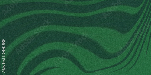 Tableau sur toile Green wavy lines and shadows a textured abstract background pattern wave color d