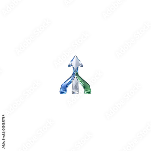Decision Tree Arrow Prism Icon