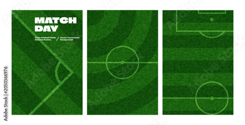 Soccer Field Grass Pattern with Realistic Green Turf Texture. Top View of Football Pitch with White Lines. Vector Realistic Sport Stadium Ground Texture for Football and Soccer Games.