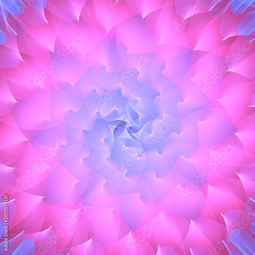 Abstract fractal shape background with glowing lines