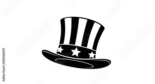 Uncle Sam hat featuring stars and stripes symbolizes American patriotism, political heritage, and national identity during historical events.
