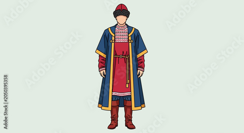 Traditional Russian Costume Illustration