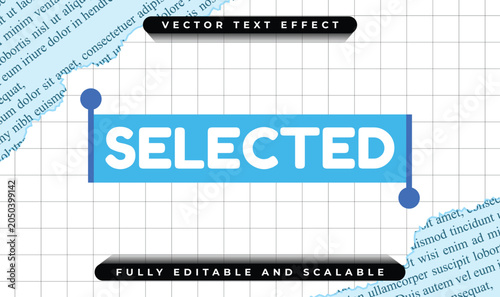 Editable Blue Highlight Label Design Template for Digital Documents and Graphic Presentation Elements
