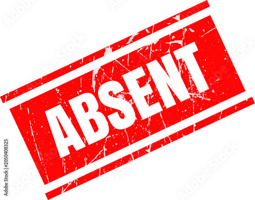 Cuadro en lienzo A bright red grunge style rubber stamp with the bold white text word saying abse