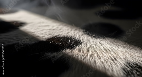 Close-up of dappled fur with dramatic light and shadow