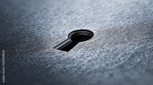 Close Up of a Metal Keyhole for Cyber Security Concept