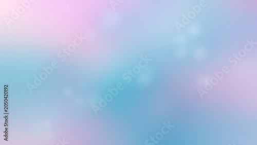 Fotografia Sky blue and delicate lavender drift together in an ethereal gradient with soft bokeh blur, ideal for calming promotions, digital backdrops, and editorial layouts