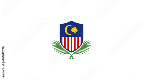 Foto Emblem of the Federal Territories of Malaysia on White Background