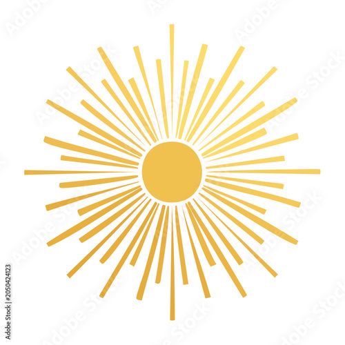 Golden sunburst graphic icon