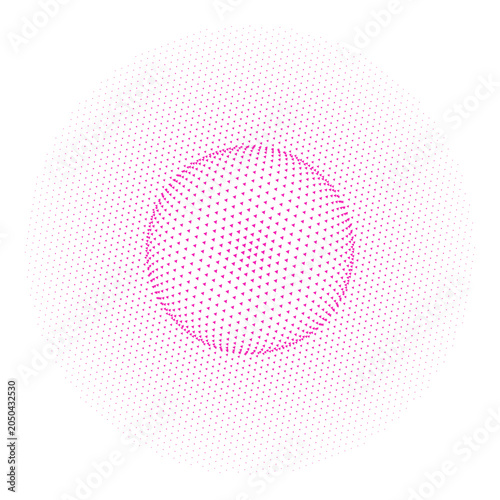 Pink Dotted Circle Background Pattern Design