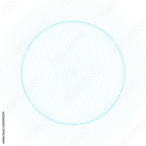 Blue Circular Pattern on White Background