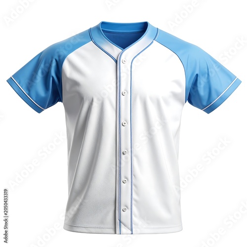Blue and white striped short sleeve button down shirt.
