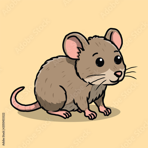 Cute Cartoon Mouse Illustration