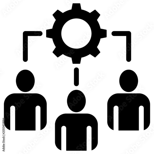 Illustration vector elements icon of Team Leadership