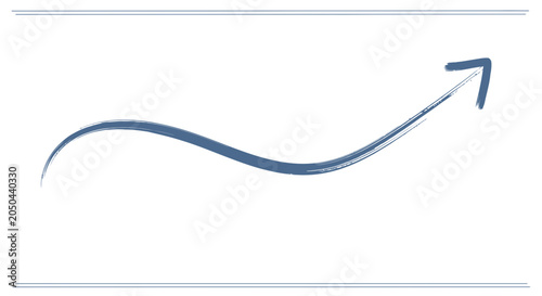 Abstract Blue Arrow Curve Upward Trend Growth Success Concept