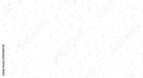 Subtle abstract background with light grey line art icons pattern