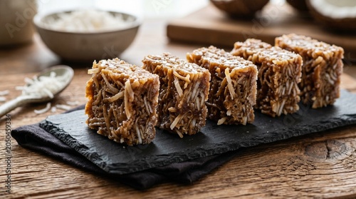 Traditional Brazilian Cocada Coconut Candy Cubes