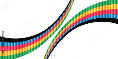 Foto Five Lines Dynamic Design Colorful modern illustration. eps 10