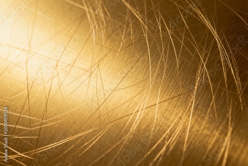 Golden Brushed Metal Texture with Radiant Light