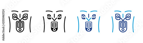 Konstfotografi Muscle Stimulation Web icon with multiple style collection