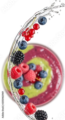 Berry Smoothie Splash - A Refreshing and Vibrant Beverage Delight.