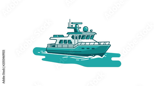Quadro su tela Large Luxury Yacht Boat Vessel.