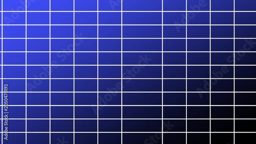 Grid pattern consisting of thin white lines creates a geometric structure against a vibrant blue gradient background that fades into a dark void.