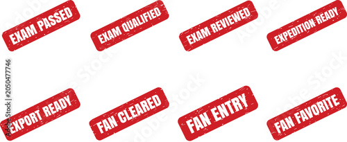 Bild auf Leinwand Exam Qualified Exam Reviewed Expedition Ready Export Ready Fan Cleared Fan Entry