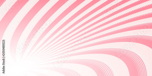 Candy color sunburst background. Abstract pink cream sunbeams design wallpaper. Colorful spinning lines for template, banner, poster, flyer. Sweet rotating cartoon swirl or whirlpool. Vector backdrop