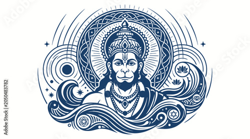 Photography Lord Hanuman, Hindu Deity, Monkey God, Divine Warrior, Spiritual Art, Indian Myt