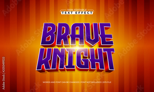 Brave Knight Editable Text Effect - Epic Fantasy Typography for Adventure and Gaming Design