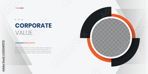 Business Corporate Value Cover Template for presentation. Corporate Value Cover Design Template. Can be adapt to Brochure, Annual Report, Magazine, Poster, Business Presentation, Portfolio