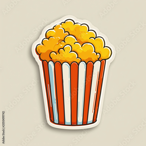 vector illustration of popcorn