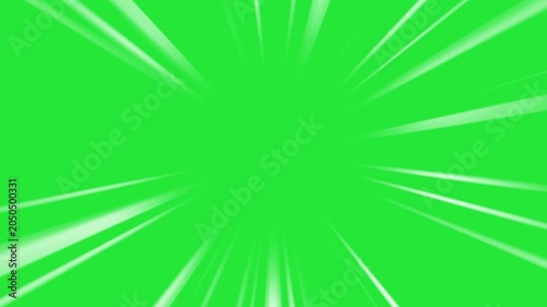 Black comic speed lines anime action motion background on green screen background,
4K seamless loop animation for anime action scenes. Radial dynamic comic light speed lines in flash action concept.
