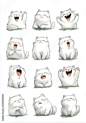 set of funny cats