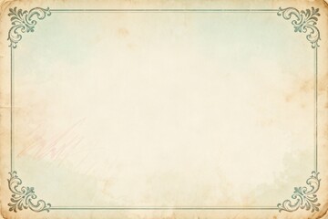 Vintage ornate frame on aged parchment paper