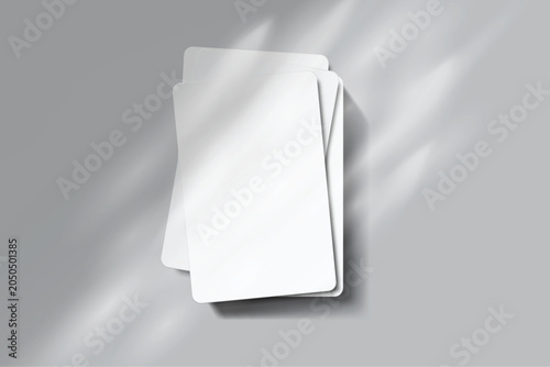 3D Playing cards collectible pack mockup isolated. Blank trading card, cards of poker hand, bet, casino, gambling, board game, game cards or greeting card, invitation, credit card and business card