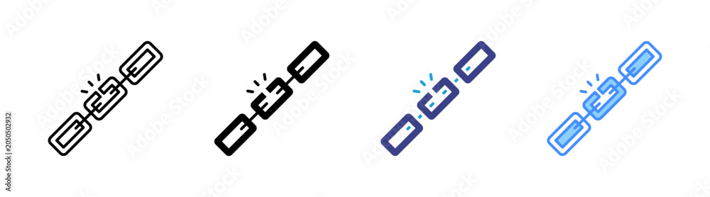 Fotografija Weakness icon set multiple style collection