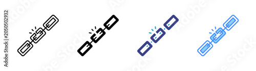 Foto Weakness icon set multiple style collection