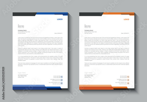 Creative Corporate Letterhead Vector for Company