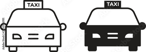 Foto Taxi icon design for signs, logo, apps or website