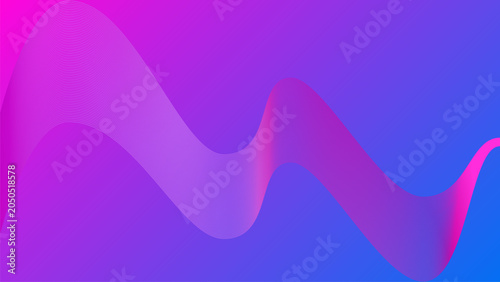blue gradient with blend flowing curve wave line background