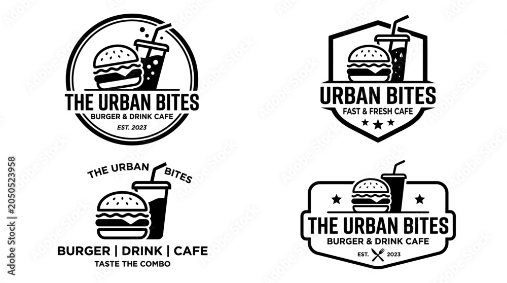 Obraz premium Food and drink cafe logos.