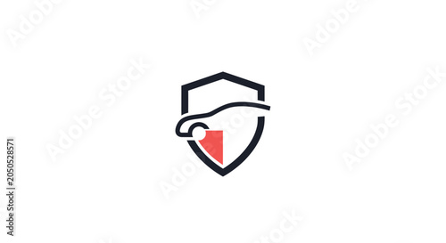 A minimalist graphic icon representing automotive insurance protection