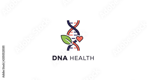 A minimalist graphic icon representing genetic wellness and biological vitality