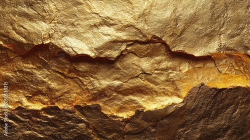 Golden Foil Texture Background Closeup Detailed