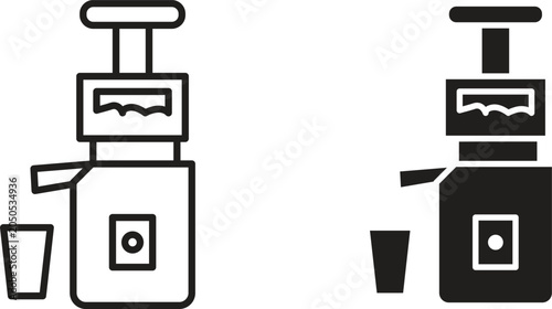 Cuadro en lienzo Cold pressed juicer icon