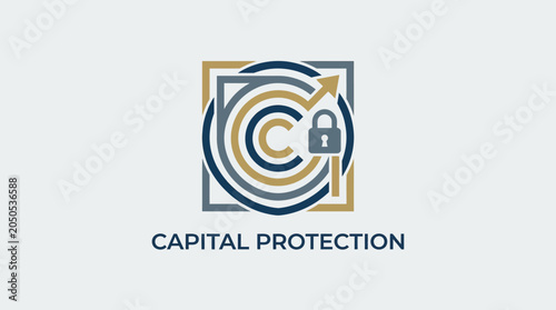 Photography Capital protection logo with lock.