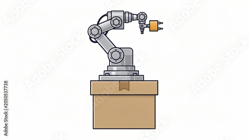 Industrial Robotic Arm Manufacturing Automation Equipment.