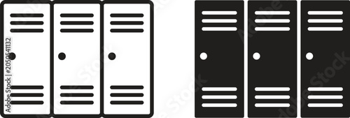 Schilderij op canvas Locker icon